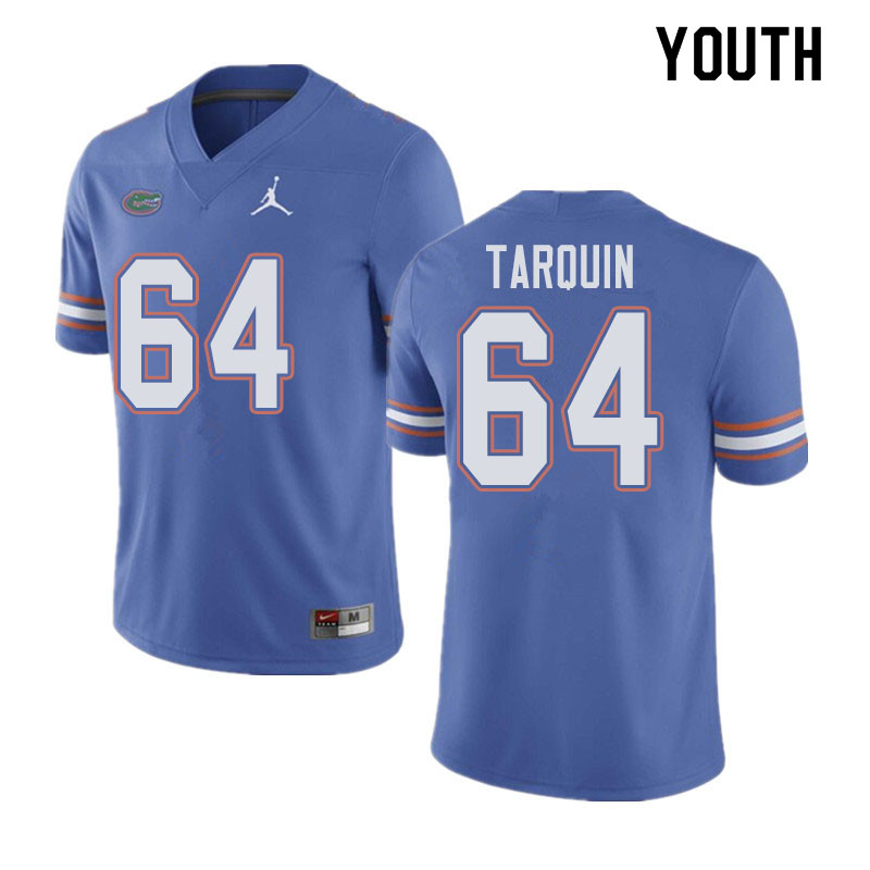 Jordan Brand Youth #64 Michael Tarquin Florida Gators College Football Jerseys Sale-Blue